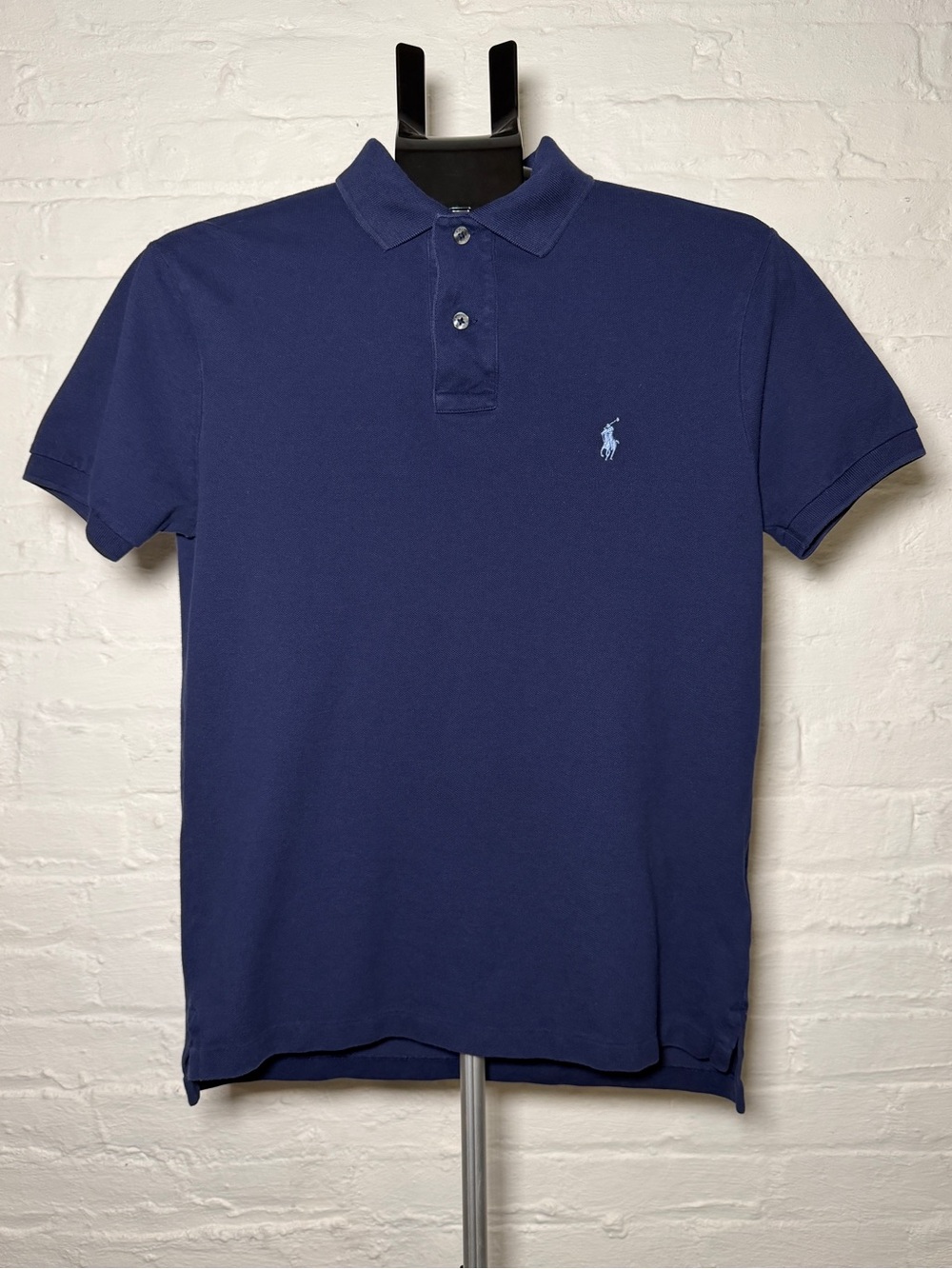 Ralph Lauren Men’s Navy Blue Polo Custom Slim Fit Stretch Mesh